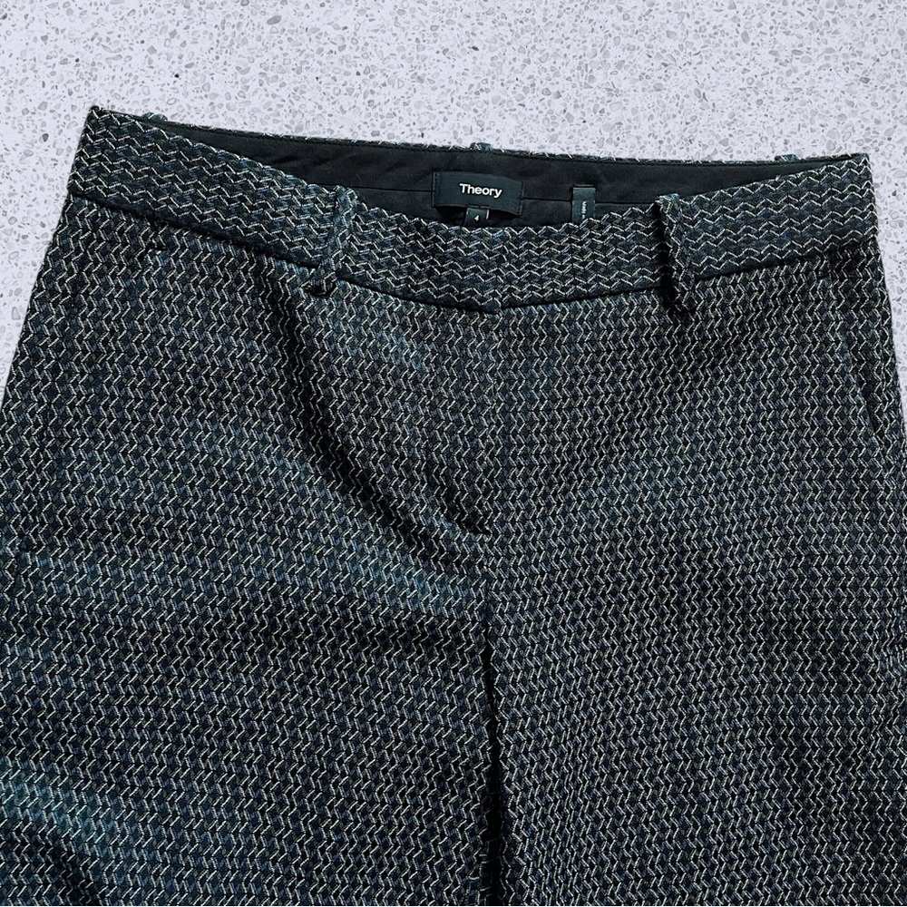Theory Tapered Fit Patterned Pants